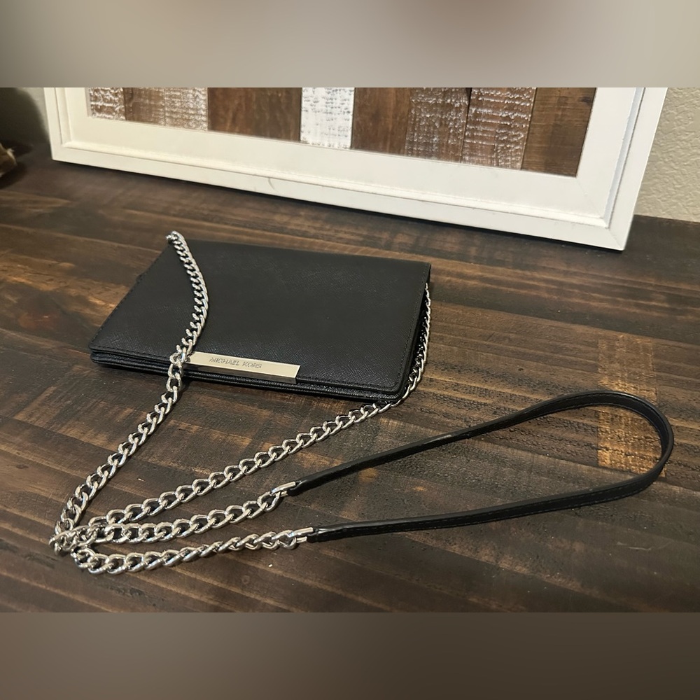 Michael Kors Black Chain Clutch